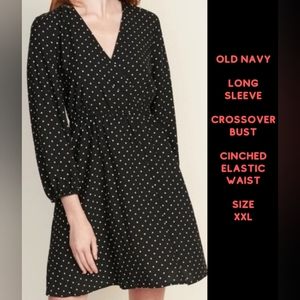 OLD NAVY: Polka-dot Elastic Cinch Waist Dress